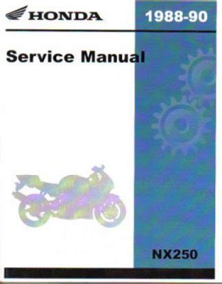 Honda 1988 1990 nx250 motorcycle workshop repair service manual 10102 quality. - Generac 2 5 liter gas engine service repair manual.